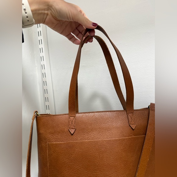 Madewell Zip-Top Medium Transport Leather Tote, Brown - Picture 2 of 6